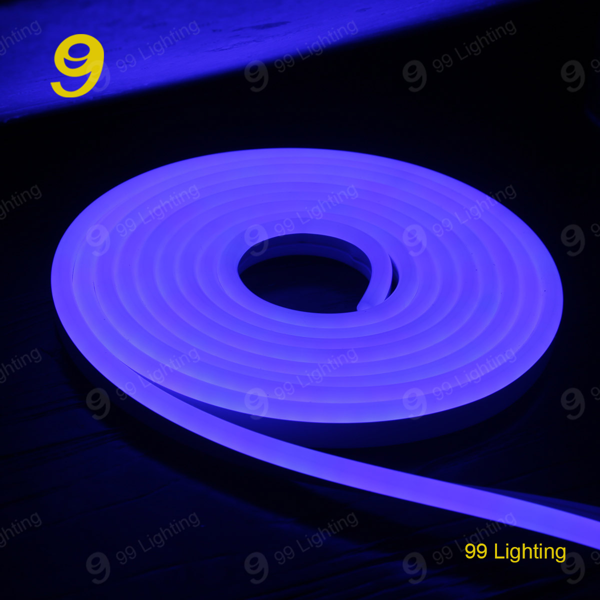 Blue color silicone neon flex rope light waterproof IP68