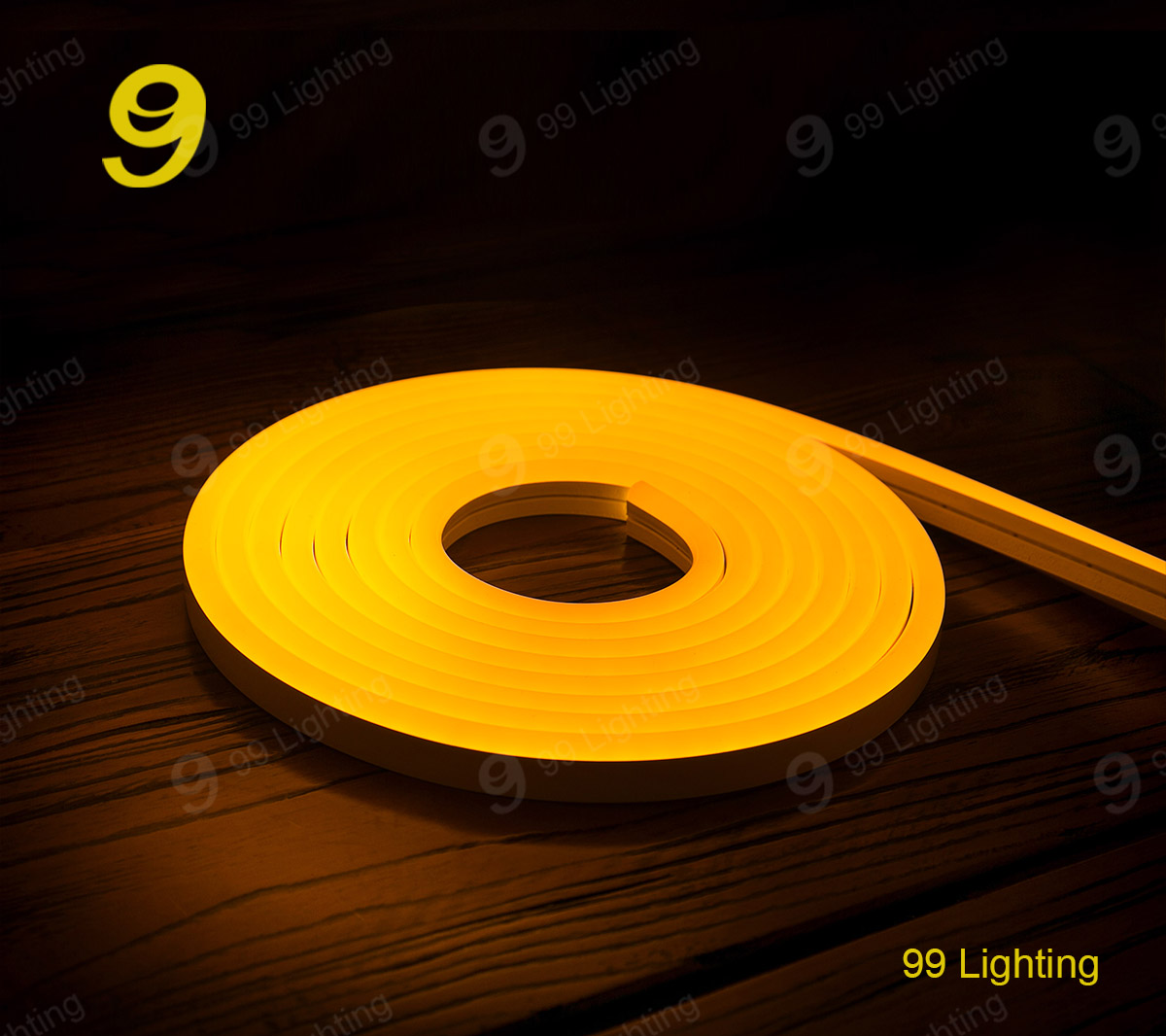 12V 24V Yellow color advertising silicone neon sign light