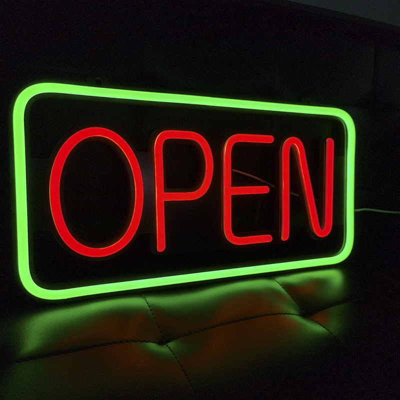 LED Advertisement Open Sign for Business, Stand Out in Daylight with Bright and Neon Sign Including 5V USB dimmer Open/Close Sign and Business Hours Signs for Shop, Restaurant, Bar, Salon and More